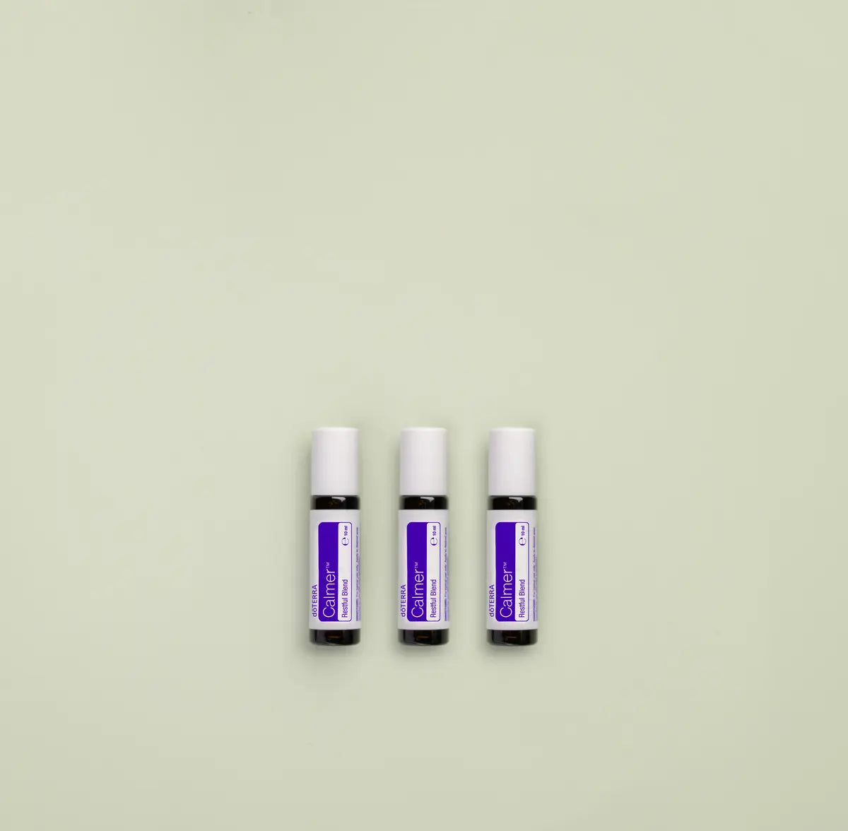 Calmer doTERRA Touch Roll-On 10ml triplo fundo verde — aromaterapia, óleo essencial puro CPTG