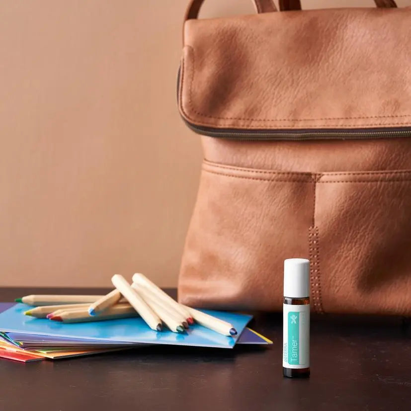 Tamer doTERRA 10ml roll-on — mochila escolar de criança, mistura digestiva para crianças, óleo essencial puro CPTG