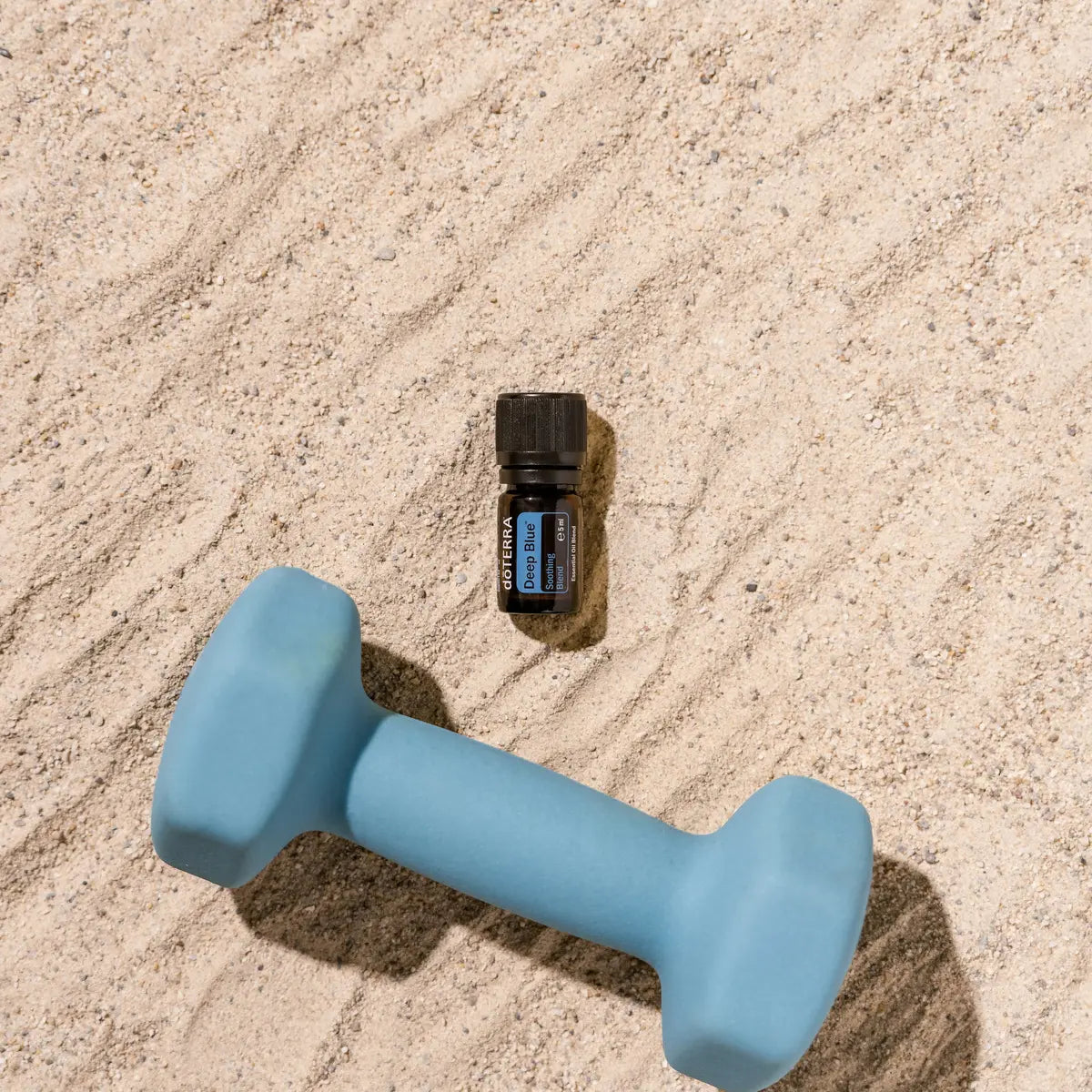 Deep Blue doTERRA 5ml frasco areia halter azul luz solar desporto zenital, alívio muscular CPTG