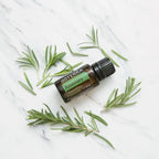 Óleo Essencial de Alecrim doTERRA 15ml mármore branco ramos alecrim zenital — aromaterapia CPTG