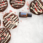 Óleo Essencial Hortelã-Pimenta doTERRA 15ml — bolachas de chocolate candy cane com glacagem, uso culinário e aromaterapia