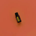 Óleo Essencial Orégão doTERRA 15ml — flat lay com frasco sobre fundo terracota, aromaterapia, óleo essencial puro CPTG