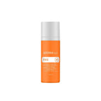 Frasco de 50 ml do Protetor Solar Mineral dōTERRA Sun FPS 30 para rosto, embalagem laranja com tampa cinzenta sobre fundo branco.