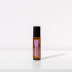Roll-On Lavanda Touch doTERRA 10ml — frasco sozinho fundo branco minimalista, óleo essencial lavanda puro CPTG